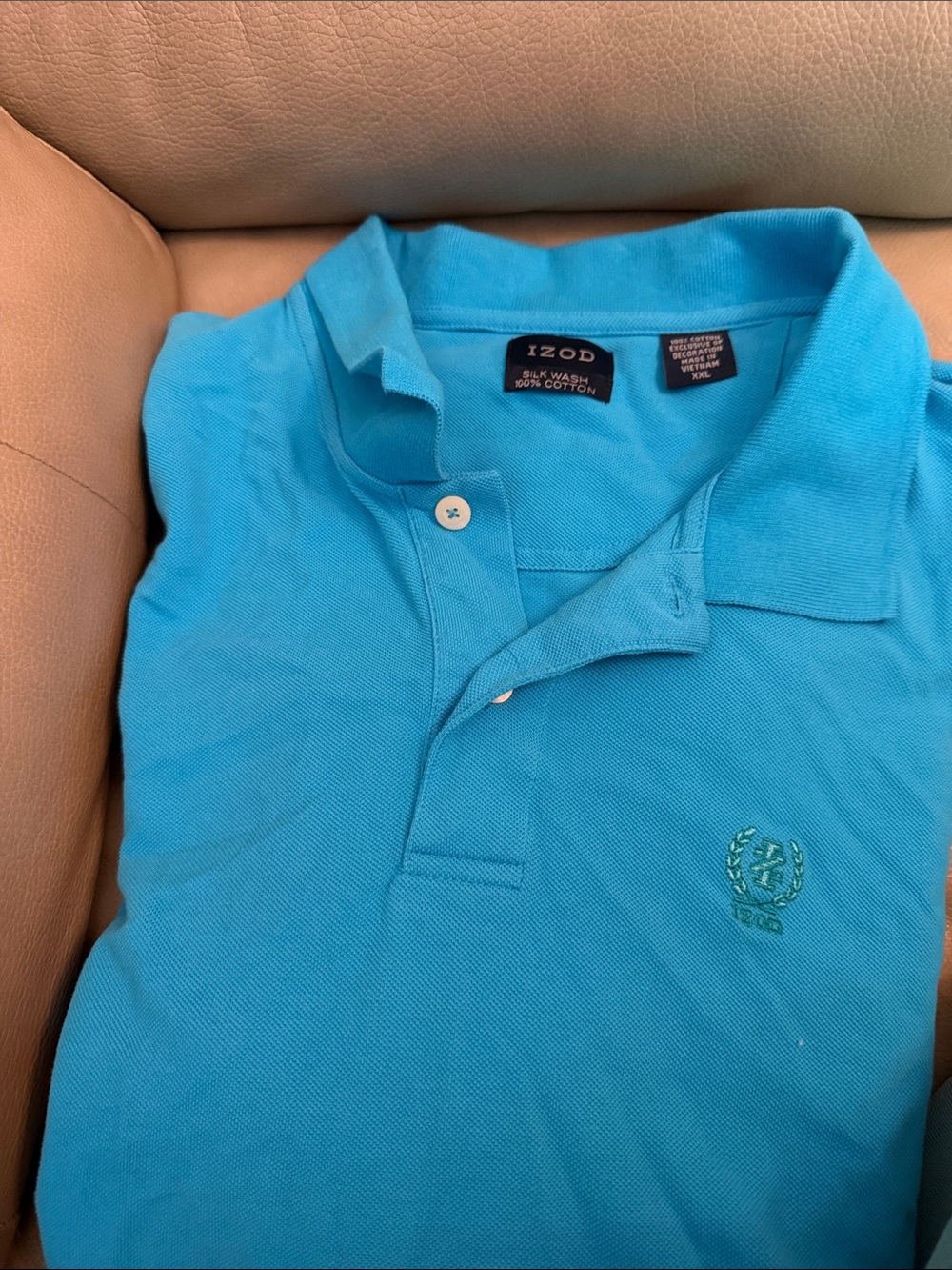 Izod Men’s Polo Shirt - Bright Turquoise